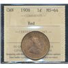 Image 1 : 1908 1¢ ICCS MS64RD.