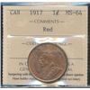 Image 1 : 1917 1¢ ICCS MS64RD.