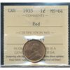 Image 1 : 1935 1¢ ICCS MS64RD.
