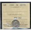 Image 1 : 1920 5¢ ICCS AU55.