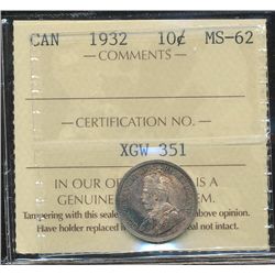 1932 10¢ ICCS MS62.