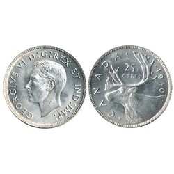 1940 25¢ ICCS MS65.  Balst white and lustrous.