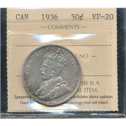 1936 50¢ ICCS VF20.