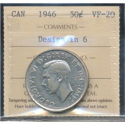 1946 50¢ Design ICCS VF20.