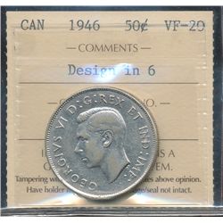 1946 50¢ Design ICCS VF20.