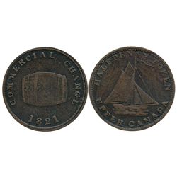 Breton #729, UC-11, 1821 Jamaica Cask, F/VF.  Rare