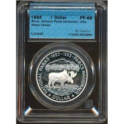 RCM Lot;  includes 1985 $1 Silver CCCS PF69 Ultra Heavy Cameo.  Commemorates National Parks Centenni