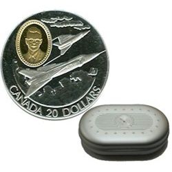 RCM Lot;  includes 1996 Avro Arrow $20 Silver Canada CF-105 Aviation Coin.  In original packaging.