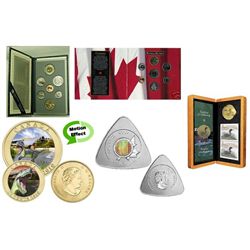 RCM Lot;  includes 1997 OH! Canada & Specimen Set, Proof Sets 1971, 1973 , 2004 Elusive Loon, 2009 S
