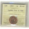 Image 1 : 1965 1¢ LgBds Ptd ICCS MS64RD.