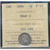 Image 1 : 1884 5¢ Nr 4 ICCS F12.