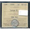 Image 1 : 1908 5¢ Lg 8 ICCS EF40.