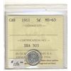 Image 1 : 1911 5¢ ICCS MS63.