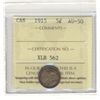 Image 1 : 1915 5¢ ICCS AU50.