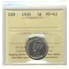 Image 1 : 1930 5¢ ICCS MS63.