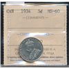 Image 1 : 1934 5¢ ICCS MS60.