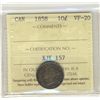 Image 1 : 1858 10¢ ICCS VF20.