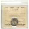 Image 1 : 1937 10¢ ICCS MS65. Great tones PQ for grade.