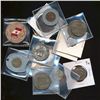 Image 1 : Medals/Medallions and Trade Dollar Lot;  includes 75+ pcs mostly in 2x2's,  mostly Canadian but some
