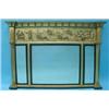 Image 1 : A 19th century giltwood and gesso overmantel mirror with classical frieze over 3 bevelled plates...
