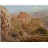 Image 1 : Manner of David Roberts, a watercolour, mountainous Middle Eastern landscape with temple, bears s...