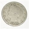 Image 1 : 1902 LIBERTY "V" NICKEL RED BOOK VALUE IS $3.00+ *NICE EARLY GOOD GRADE*!!