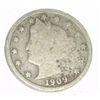 Image 1 : 1909 *KEY DATE* LIBERTY "V" NICKEL RED BOOK VALUE IS $3.00+ *NICE EARLY GOOD GRADE*!!