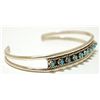 Image 2 : Zuni Turquoise Dots Sterling Silver Cuff Bracelet - Suzie Livingston