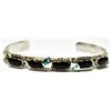 Image 1 : Zuni Onyx Snake Sterling Silver Cuff Bracelet - Effie Calavaza