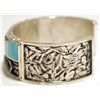 Image 3 : Zuni Multi-Stone Inlay Bear & Sun Face Sterling Silver Cuff Bracelet - Don Dewa