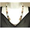 Image 1 : Navajo Howlite & Multi-Stone 20" Necklace - Tommy Singer