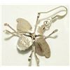 Image 2 : Navajo Matrix Turquoise Sterling Silver Bug French Hook Earrings - Juan Begay, Jr.