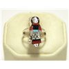Image 5 : Zuni Multi-Stone Inlay Red Maiden Sterling Silver 4-Piece Set - Joyce Waseta