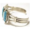 Image 3 : Navajo Spider Web Kingman Turquoise Sterling Silver Cuff Bracelet - Eugene Belone
