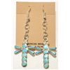 Image 1 : Zuni Turquoise Inlay Sterling Silver Dragonfly French Hook Earrings - Emma Edaakie