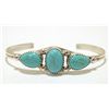 Image 1 : Navajo Turquoise Sterling Silver Cuff Bracelet - Phillip Yazzie