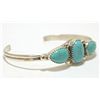Image 2 : Navajo Turquoise Sterling Silver Cuff Bracelet - Phillip Yazzie
