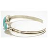Image 3 : Navajo Turquoise Sterling Silver Cuff Bracelet - Phillip Yazzie