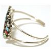 Image 3 : Zuni Multi-Stone Needlepoint Sterling Silver Cuff Bracelet - Valencia Halusewa