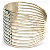 Image 2 : Zuni White Opal Sterling Silver Cuff Bracelet - Anselm Wallace