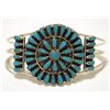Image 1 : Navajo Turquoise Needlepoint Sterling Silver Cuff Bracelet - Violet Begay