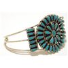 Image 2 : Navajo Turquoise Needlepoint Sterling Silver Cuff Bracelet - Violet Begay