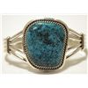 Image 1 : Navajo Blue Diamond Turquoise Sterling Silver Cuff Bracelet - Eugene Belone