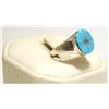 Image 2 : Zuni Turquoise Inlay Sterling Silver Women's Ring - Johnson Laweka