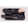 Image 2 : Vintage Ebony Vanity Set w/Mirror, Brush, Tray, Perfume