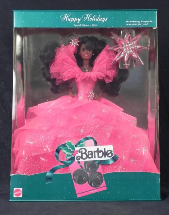 happy holidays black barbie