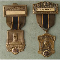 1933 AND 1939 VINTAGE AMERICAN LEGION CONVENTION BADGES