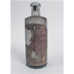 Atwoods Jaundice Bitters Old Medicine Bottle w/Label