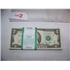 Image 1 : (100 X$)100   $2  U.S NOTES CONSECUTIVE & IN UNC CONDITION, BILLS STILL WRAPPED & UNTOUCHED