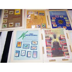 (5X$) POSTAL COMMEMORATIVE SOCIETY COLLECTIONS INCLU:ANTIQUE CARS, 1980 WINTER OLYMPICS,CIRCUS